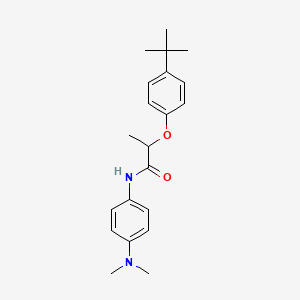 molecular formula C21H28N2O2 B4144047 2-(4-tert-butylphenoxy)-N-[4-(dimethylamino)phenyl]propanamide 