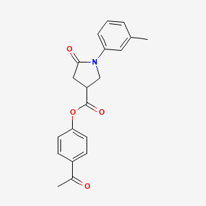 4-acetylphenyl 1-(3-methylphenyl)-5-oxo-3-pyrrolidinecarboxylate