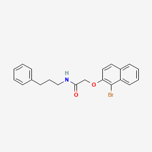 2-[(1-bromo-2-naphthyl)oxy]-N-(3-phenylpropyl)acetamide