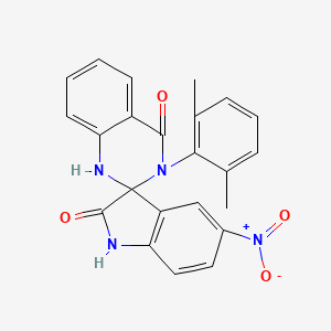 molecular formula C23H18N4O4 B4144054 3'-(2,6-dimethylphenyl)-5-nitro-1'H-spiro[indole-3,2'-quinazoline]-2,4'(1H,3'H)-dione 