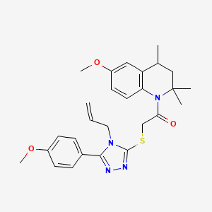 1-({[4-allyl-5-(4-methoxyphenyl)-4H-1,2,4-triazol-3-yl]thio}acetyl)-6-methoxy-2,2,4-trimethyl-1,2,3,4-tetrahydroquinoline