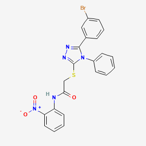 2-{[5-(3-bromophenyl)-4-phenyl-4H-1,2,4-triazol-3-yl]thio}-N-(2-nitrophenyl)acetamide