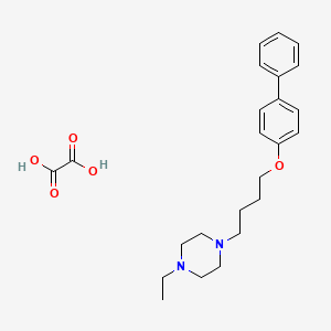 1-Ethyl-4-[4-(4-phenylphenoxy)butyl]piperazine;oxalic acid