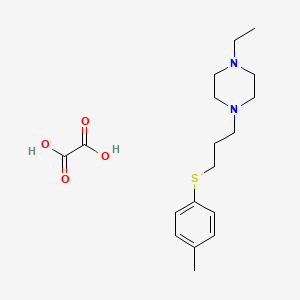 1-Ethyl-4-[3-(4-methylphenyl)sulfanylpropyl]piperazine;oxalic acid