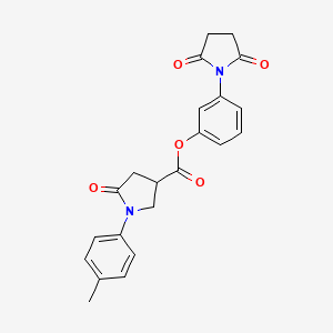 3-(2,5-Dioxopyrrolidin-1-yl)phenyl 1-(4-methylphenyl)-5-oxopyrrolidine-3-carboxylate