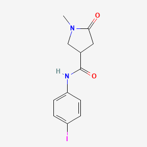 molecular formula C12H13IN2O2 B4144089 N-(4-iodophenyl)-1-methyl-5-oxopyrrolidine-3-carboxamide 