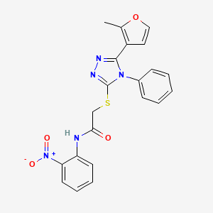 2-{[5-(2-methyl-3-furyl)-4-phenyl-4H-1,2,4-triazol-3-yl]thio}-N-(2-nitrophenyl)acetamide