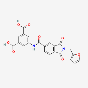 5-({[2-(2-furylmethyl)-1,3-dioxo-2,3-dihydro-1H-isoindol-5-yl]carbonyl}amino)isophthalic acid