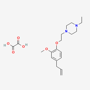 molecular formula C20H30N2O6 B4144106 1-Ethyl-4-[2-(2-methoxy-4-prop-2-enylphenoxy)ethyl]piperazine;oxalic acid 