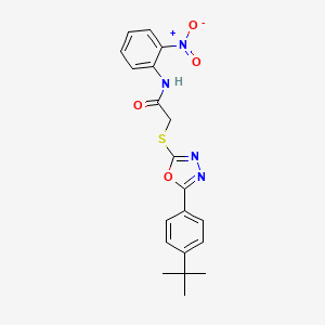 2-{[5-(4-tert-butylphenyl)-1,3,4-oxadiazol-2-yl]thio}-N-(2-nitrophenyl)acetamide