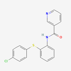 N-[2-(4-chlorophenyl)sulfanylphenyl]pyridine-3-carboxamide