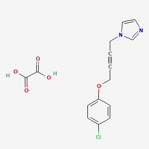 1-[4-(4-Chlorophenoxy)but-2-ynyl]imidazole;oxalic acid