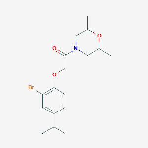 2-[2-Bromo-4-(propan-2-yl)phenoxy]-1-(2,6-dimethylmorpholin-4-yl)ethanone