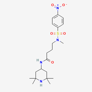 molecular formula C20H32N4O5S B4144171 4-{methyl[(4-nitrophenyl)sulfonyl]amino}-N-(2,2,6,6-tetramethyl-4-piperidinyl)butanamide 