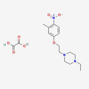 1-Ethyl-4-[2-(3-methyl-4-nitrophenoxy)ethyl]piperazine;oxalic acid