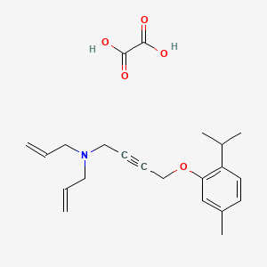 4-(5-methyl-2-propan-2-ylphenoxy)-N,N-bis(prop-2-enyl)but-2-yn-1-amine;oxalic acid