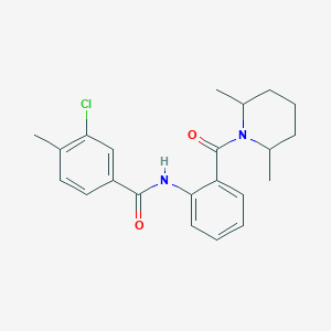 3-chloro-N-{2-[(2,6-dimethyl-1-piperidinyl)carbonyl]phenyl}-4-methylbenzamide