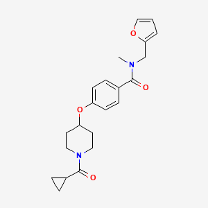 4-[1-(cyclopropanecarbonyl)piperidin-4-yl]oxy-N-(furan-2-ylmethyl)-N-methylbenzamide