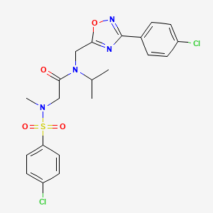 N~1~-{[3-(4-chlorophenyl)-1,2,4-oxadiazol-5-yl]methyl}-N~2~-[(4-chlorophenyl)sulfonyl]-N~1~-isopropyl-N~2~-methylglycinamide