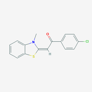 molecular formula C16H12ClNOS B414423 (2E)-1-(4-chlorophenyl)-2-(3-methyl-1,3-benzothiazol-2(3H)-ylidene)ethanone 