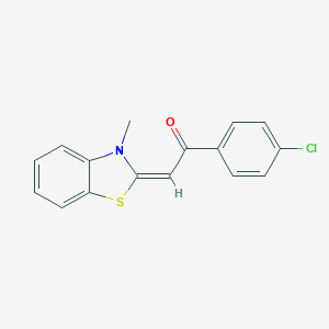 molecular formula C16H12ClNOS B414423 1-(4-chlorophenyl)-2-(3-methyl-1,3-benzothiazol-2(3H)-ylidene)ethanone 