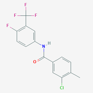 molecular formula C15H10ClF4NO B4144249 3-chloro-N-[4-fluoro-3-(trifluoromethyl)phenyl]-4-methylbenzamide 