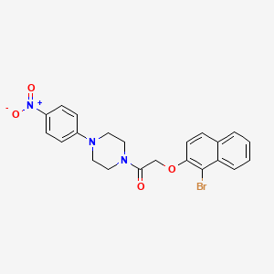 1-{[(1-bromo-2-naphthyl)oxy]acetyl}-4-(4-nitrophenyl)piperazine