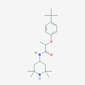 molecular formula C22H36N2O2 B4144277 2-(4-tert-butylphenoxy)-N-(2,2,6,6-tetramethylpiperidin-4-yl)propanamide 