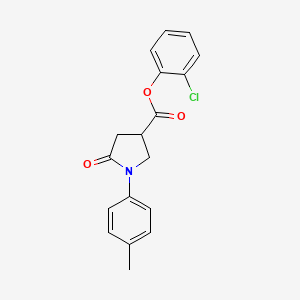 molecular formula C18H16ClNO3 B4144280 2-Chlorophenyl 1-(4-methylphenyl)-5-oxopyrrolidine-3-carboxylate 