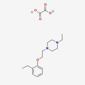 molecular formula C18H28N2O5 B4144288 1-Ethyl-4-[2-(2-ethylphenoxy)ethyl]piperazine;oxalic acid 