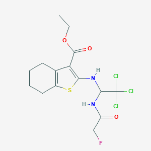 Ethyl 2-({2,2,2-trichloro-1-[(fluoroacetyl)amino]ethyl}amino)-4,5,6,7-tetrahydro-1-benzothiophene-3-carboxylate