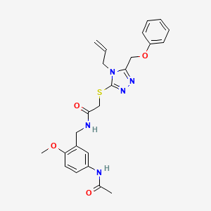 N-[5-(acetylamino)-2-methoxybenzyl]-2-{[4-allyl-5-(phenoxymethyl)-4H-1,2,4-triazol-3-yl]thio}acetamide