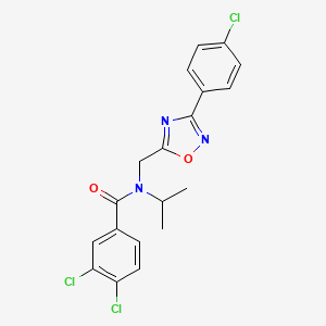 3,4-dichloro-N-{[3-(4-chlorophenyl)-1,2,4-oxadiazol-5-yl]methyl}-N-isopropylbenzamide