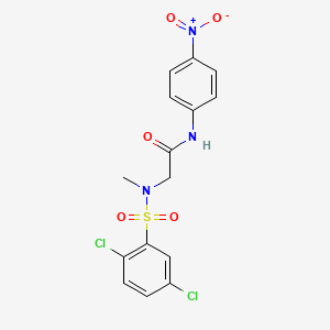 2-[(2,5-dichlorophenyl)sulfonyl-methylamino]-N-(4-nitrophenyl)acetamide