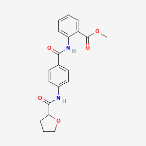 molecular formula C20H20N2O5 B4144313 Methyl 2-[({4-[(tetrahydrofuran-2-ylcarbonyl)amino]phenyl}carbonyl)amino]benzoate 