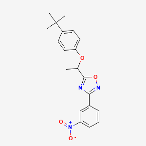 5-[1-(4-tert-butylphenoxy)ethyl]-3-(3-nitrophenyl)-1,2,4-oxadiazole