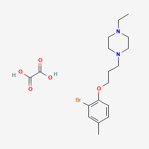 1-[3-(2-Bromo-4-methylphenoxy)propyl]-4-ethylpiperazine;oxalic acid