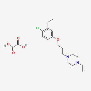 1-[3-(4-Chloro-3-ethylphenoxy)propyl]-4-ethylpiperazine;oxalic acid