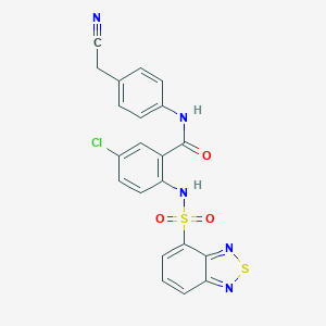 2-[(2,1,3-benzothiadiazol-4-ylsulfonyl)amino]-5-chloro-N-[4-(cyanomethyl)phenyl]benzamide