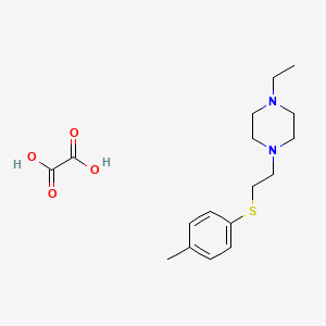 1-Ethyl-4-[2-(4-methylphenyl)sulfanylethyl]piperazine;oxalic acid