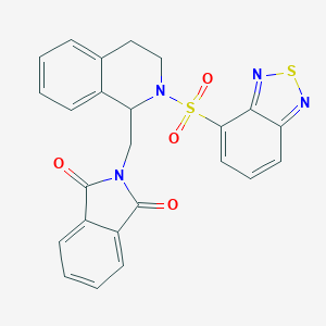 molecular formula C24H18N4O4S2 B414440 2-[[2-(2,1,3-benzothiadiazol-4-ylsulfonyl)-3,4-dihydro-1H-isoquinolin-1-yl]methyl]isoindole-1,3-dione CAS No. 295346-34-8