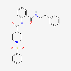 molecular formula C27H29N3O4S B4144404 N-(2-{[(2-phenylethyl)amino]carbonyl}phenyl)-1-(phenylsulfonyl)-4-piperidinecarboxamide 