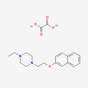 1-Ethyl-4-(2-naphthalen-2-yloxyethyl)piperazine;oxalic acid