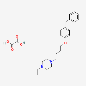 1-[4-(4-Benzylphenoxy)butyl]-4-ethylpiperazine;oxalic acid