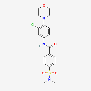 N-[3-chloro-4-(4-morpholinyl)phenyl]-4-[(dimethylamino)sulfonyl]benzamide