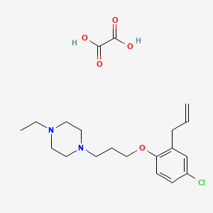 molecular formula C20H29ClN2O5 B4144444 1-[3-(4-Chloro-2-prop-2-enylphenoxy)propyl]-4-ethylpiperazine;oxalic acid 