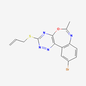 molecular formula C14H11BrN4OS B4144476 3-(ALLYLSULFANYL)-10-BROMO-6-METHYL[1,2,4]TRIAZINO[5,6-D][3,1]BENZOXAZEPINE 