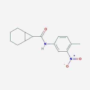 molecular formula C15H18N2O3 B414449 N-(4-Methyl-3-nitrophenyl)bicyclo[4.1.0]heptane-7-carboxamide 