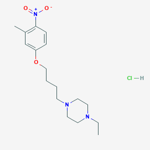 1-Ethyl-4-[4-(3-methyl-4-nitrophenoxy)butyl]piperazine;hydrochloride