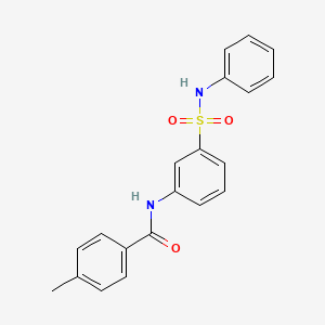 molecular formula C20H18N2O3S B4144507 N-[3-(anilinosulfonyl)phenyl]-4-methylbenzamide 